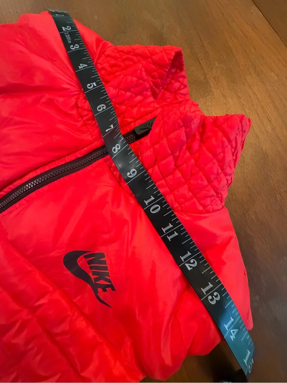 Nike Red Quilted Down Puffer Vest Size M (Runs Small)